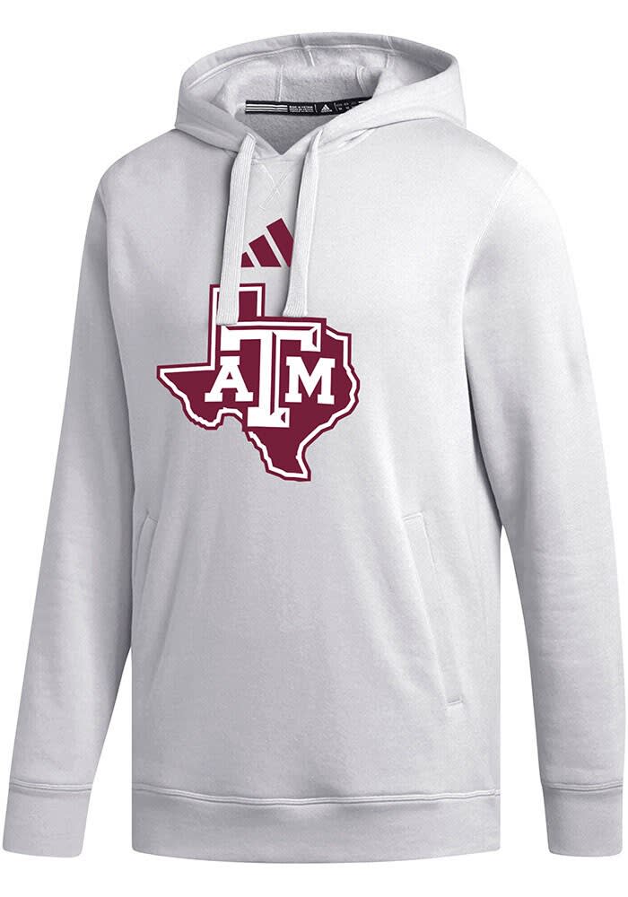 Adidas Texas A&M Aggies Mens White Fleece Hoodie - 148502925