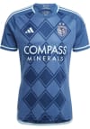 Main image for Sporting Kansas City Mens Adidas Authentic Soccer Away Jersey - Navy Blue