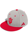 Main image for Adidas Indiana Hoosiers Mens Grey On Field Baseball Fitted Hat