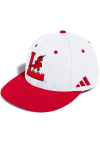 Main image for Adidas Louisville Cardinals Mens White On Field Baseball Fitted Hat