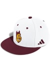 Main image for Adidas Arizona State Sun Devils Mens White On Field Baseball Fitted Hat