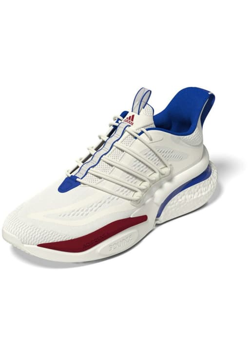Kansas Jayhawks White Adidas Alphaboost Mens Shoes