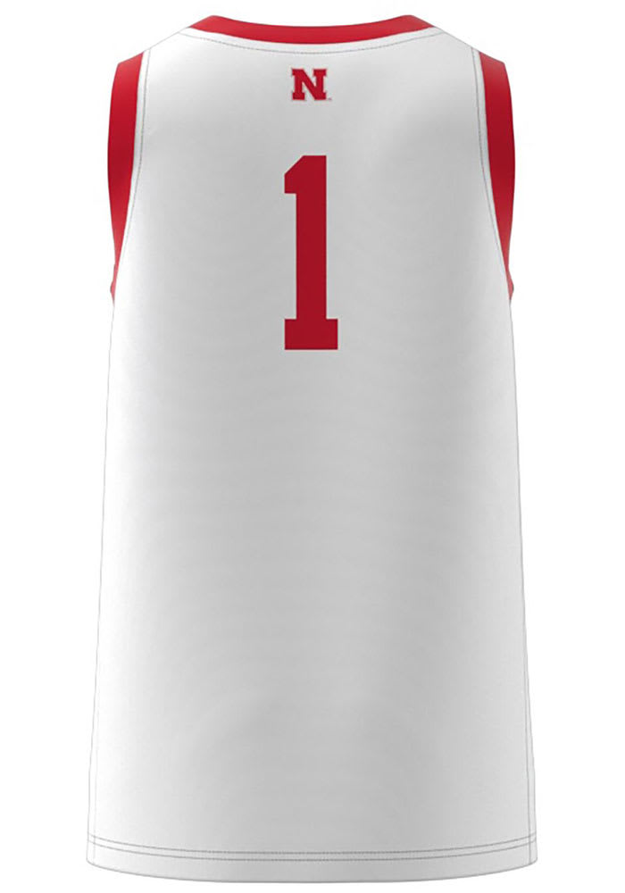 Adidas Mens White Nebraska Cornhuskers Swingman Basketball