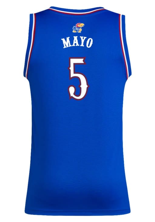 Zeke Mayo  Adidas Kansas Jayhawks Blue Swingman NIL Jersey