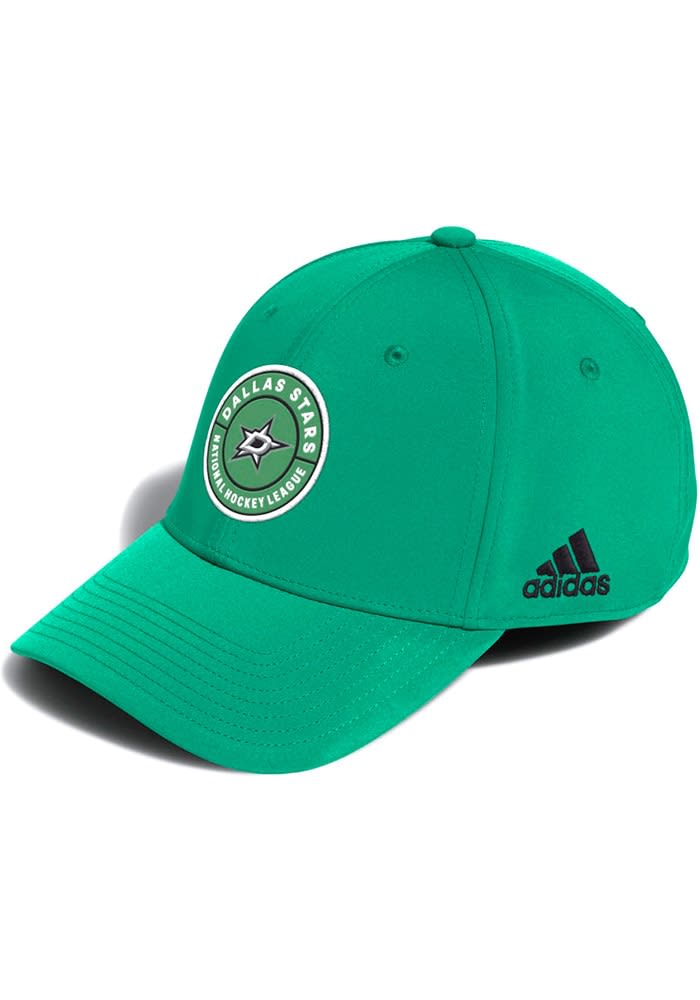 Adidas Dallas Stars Green Circle Logo Structured Flex Hat Green POLYESTER Size L xl Rally House