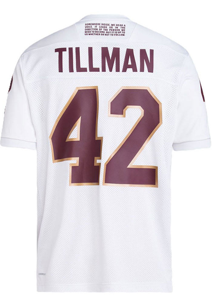 Pat Tillman Mens White Arizona State Sun Devils Name and Number 42