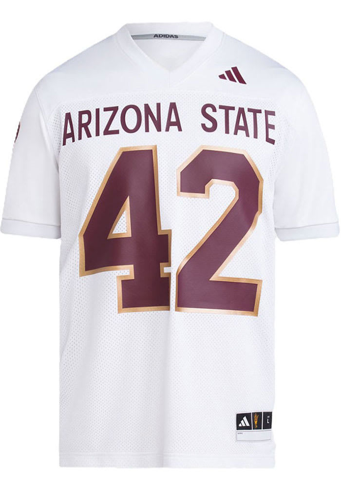 Pat Tillman Mens White Arizona State Sun Devils Name and Number 42