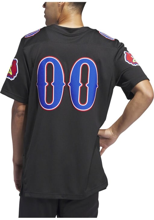 Adidas Kansas Jayhawks Black Premier Strategy Football Jersey