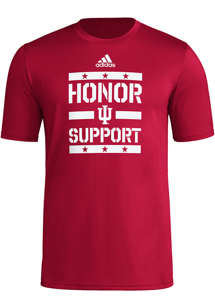 Adidas Men s Indiana Hoosiers Dark Red Honor T Shirt Medium