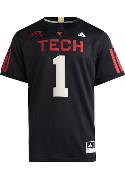 Adidas Texas Tech Red Raiders Black Strategy Football Jersey
