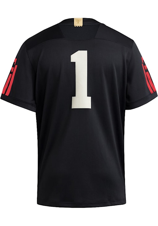 Adidas Texas Tech Red Raiders Black Strategy Football Jersey