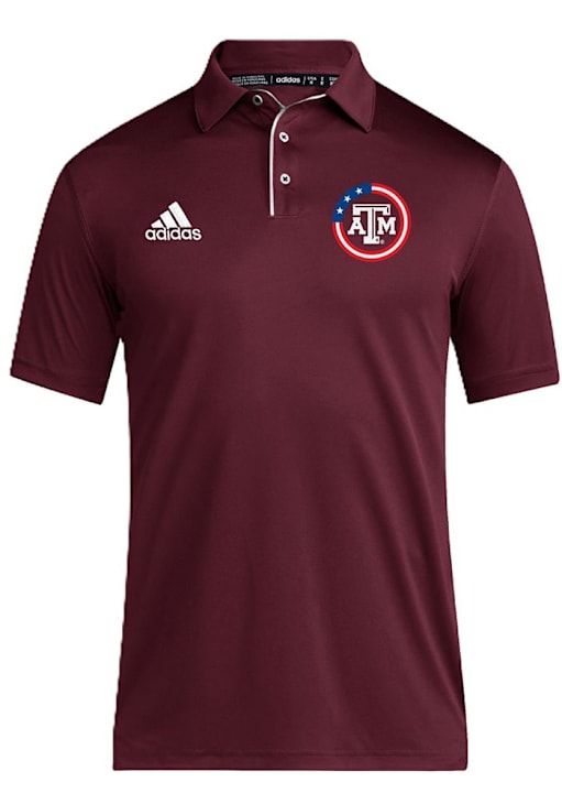 Adidas Texas A&M Aggies Mens Stadium Coaches MAROON Short Sleeve