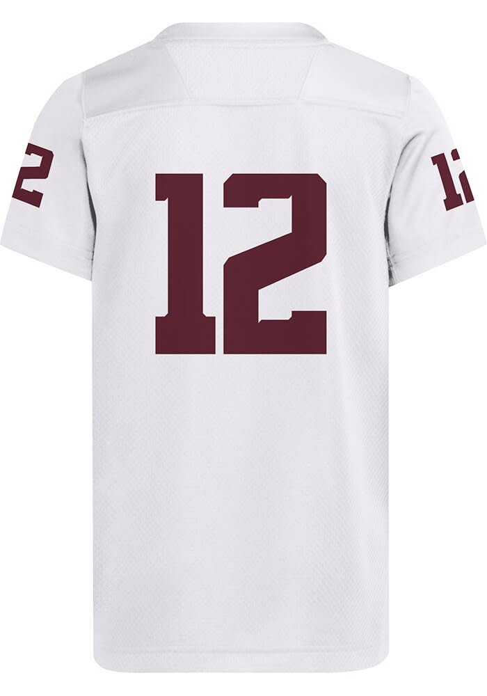 Texas A&M Aggies Adidas Youth Replica White Football Jersey