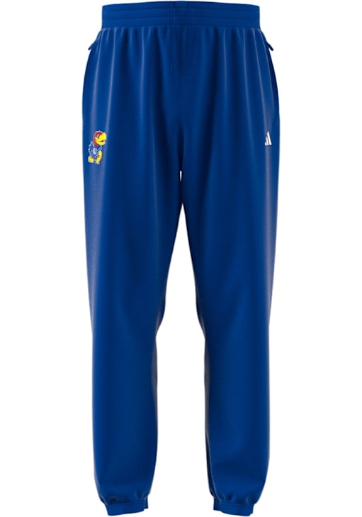 Adidas Kansas Jayhawks Mens Blue Off-Court Logo Pants
