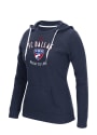 FC Dallas Womens Adidas Arched Gel Hooded Sweatshirt - Navy Blue