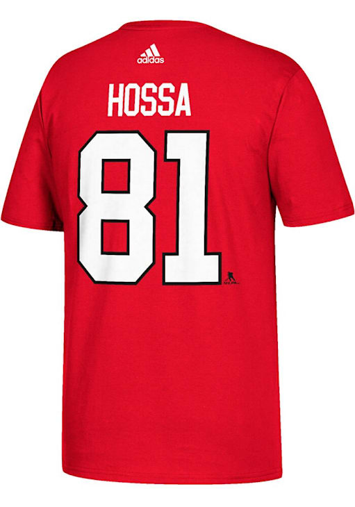 Marian Hossa Chicago Blackhawks Red Name and Number Short Sleeve