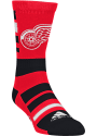 Detroit Red Wings Adidas Jersey Stripe Crew Socks - Red