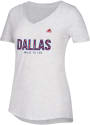 Adidas FC Dallas Womens White Over Inked V-Neck