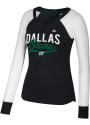 Adidas Dallas Stars Womens Black Elbow Patch T-Shirt