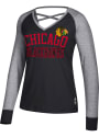Chicago Blackhawks Womens Adidas Criss Cross T-Shirt - Black