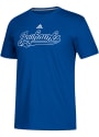 Kansas Jayhawks Adidas Go To Classic T Shirt - Blue