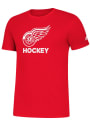 Detroit Red Wings Adidas Hockey Club T Shirt - Red