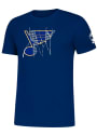 St Louis Blues Adidas Ripped Logo T Shirt - Blue
