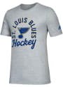St Louis Blues Adidas Rink Arch T Shirt - Grey