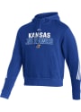 Kansas Jayhawks Adidas Fashion Hooded Sweatshirt - Blue