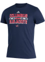 Columbus Blue Jackets Adidas Block Line T Shirt - Navy Blue