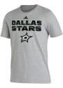 Dallas Stars Adidas Block Dot T Shirt - Grey