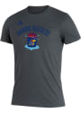 Kansas Jayhawks Adidas Raining Buckets T Shirt - Charcoal