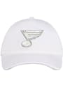 St Louis Blues Adidas No Dye Slouch Adjustable Hat - White