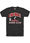 Main image for Keegan Allen Rally Mens Black Cincinnati Bearcats NIL Arch Logo Player T Shirt