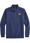 Main image for Mens Michigan Wolverines Navy Blue Vineyard Vines Saltwater Qtr Zip Pullover