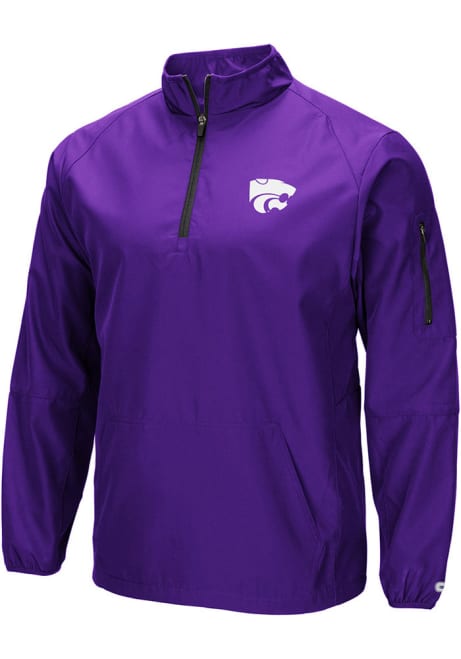 Mens K-State Wildcats Black Colosseum Tips Pullover Jackets