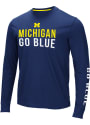 Michigan Wolverines Colosseum Lutz T Shirt - Navy Blue