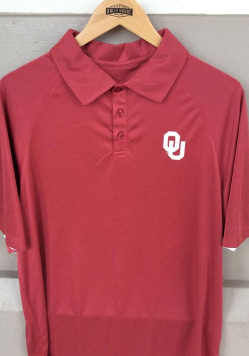 Colosseum Sooners Wellington Short Sleeve Polo