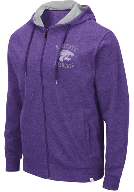 Mens K-State Wildcats Purple Colosseum Ay Carumba Long Sleeve Full Zip Jacket