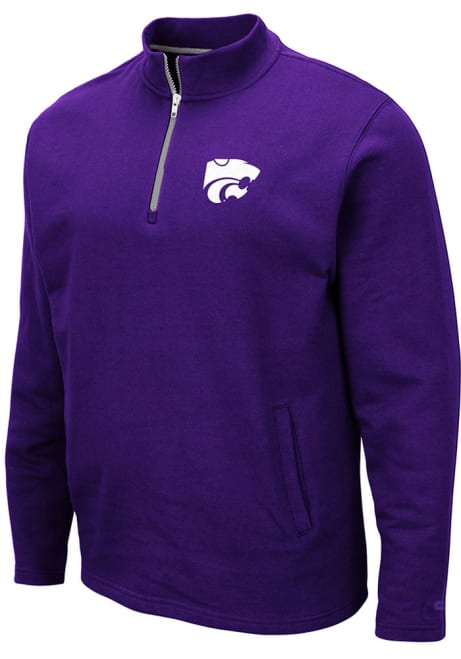 Mens K-State Wildcats Purple Colosseum Comic 1/4 Zip Pullover