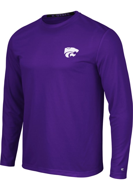 Mens K-State Wildcats Purple Colosseum Wade Long Sleeve T-Shirt