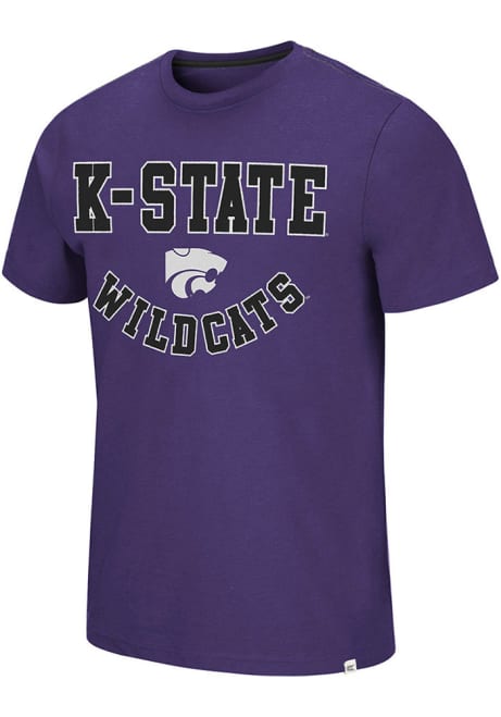 K-State Wildcats Purple Colosseum Traeger Short Sleeve Fashion T Shirt