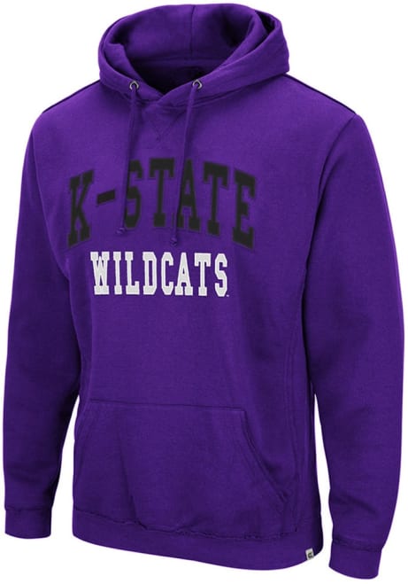 Mens K-State Wildcats Purple Colosseum Rebel Hooded Sweatshirt