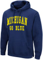 Michigan Wolverines Colosseum Rebel Hooded Sweatshirt - Navy Blue