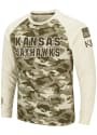 Kansas Jayhawks Colosseum Operation Hat Trick Camo Raglan T Shirt - Grey