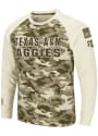 Texas A&M Aggies Colosseum Operation Hat Trick Camo Raglan T Shirt - Grey