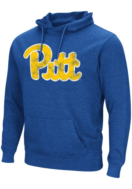 Mens Pitt Panthers Blue Colosseum Campus Hooded Sweatshirt