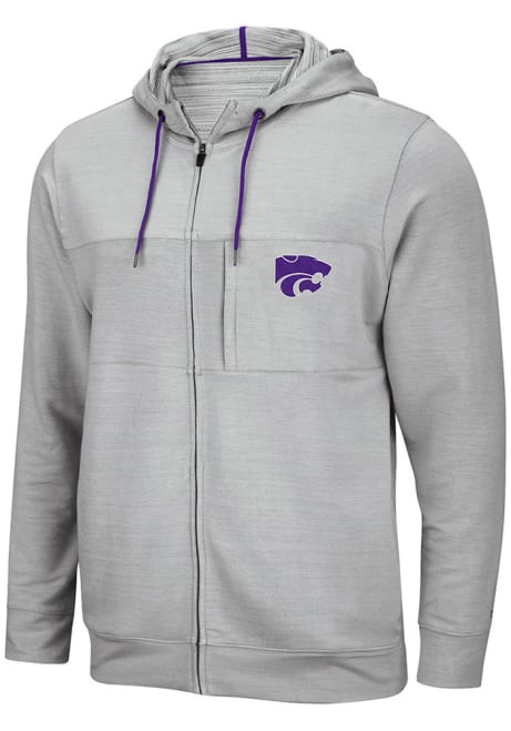 Mens K-State Wildcats Grey Colosseum Challenge Accepted Long Sleeve Zip