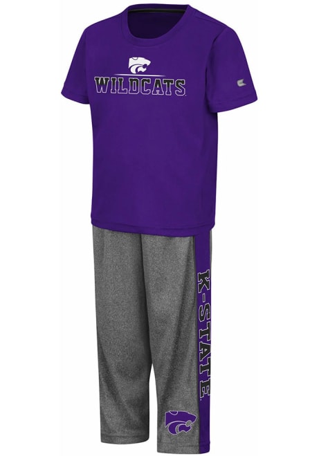 Toddler K-State Wildcats Purple Colosseum Bob Top and Bottom Set