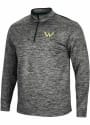 Wayne State Warriors Colosseum Brooks 1/4 Zip Pullover - Charcoal